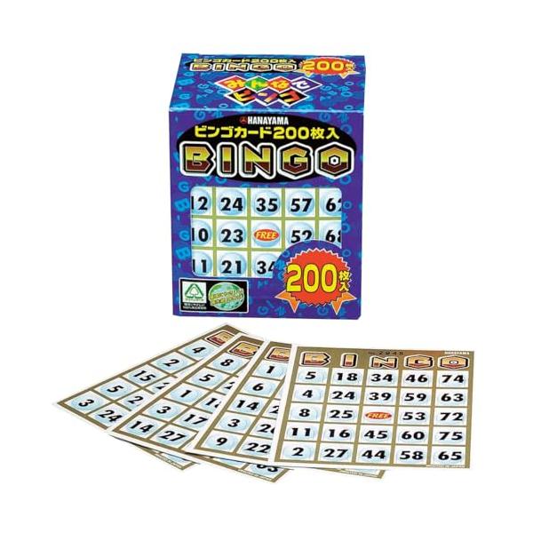 *サイズ:9.7*12*7.5cmカード:9.5*11.6cm*br/**箱入*br/**セット内容/200枚入、数字配列パターン:6,000パターン(No.1*6,000)気軽に楽しめるビンゴゲームでイベントを盛り上げよう。おもちゃ/ゲー...