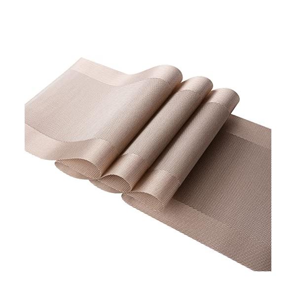 素材 Teslin (70%PVC*30%ポリエステル)(30*274cm/30*180cm)で織られ、表面は滑らかで、通気性に優れ、防水性はありませんので、このテーブルランナーから水が浸透します。 耐久性 このテーブルランナーに使用されて...