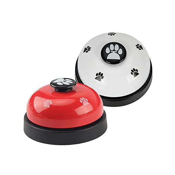 商品内容 サイズ: 高さ:約5cm；直径：約7.2cm；個数：2個；カラー：ホワイト＆レッド。 材質 ステンレス鋼とPPDプラスチック。錆びにくい。 携帯便利 コンパクトな呼び鈴で、携帯便利です。 幅広い用途 ペットのしつけ・訓練用呼び鈴で...