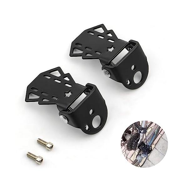 商品説明 自転車用ペダル、2個セット、黒、合金製、個々のサイズは約9.05*5.15 cm。 優れた耐荷重性 頑丈な合金製で、壊れにくく、耐荷重性に優れています。 直径10mmまたは5mmの後輪ナットに取り付け可能な自転車用ペダル補助具。 ...