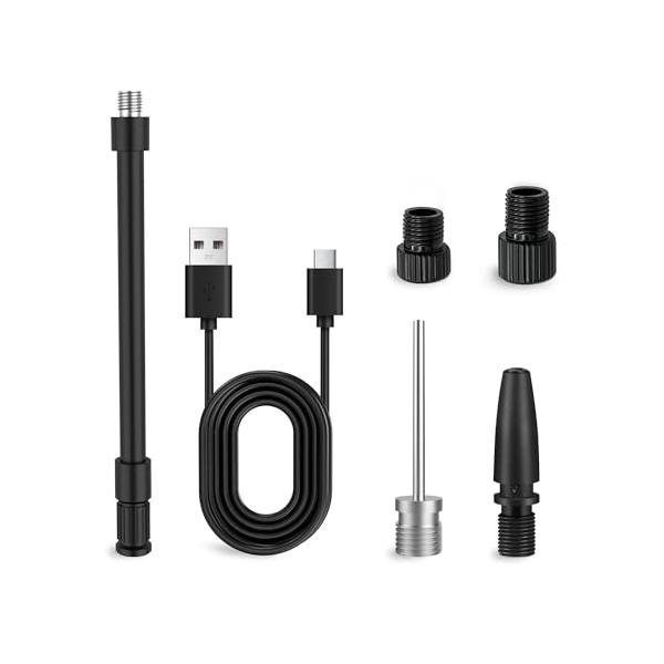 Woowind電動エアーポンプ用ノズルセット、適用範囲：LP1、BP188、DP3、AP2-Pなどセット内容：エアホースｘ１ 米式ノズル対応 、仏式バルブノズルｘ１、ボールニードルｘ２、浮き輪ノズルｘ１スポーツ＆アウトドア:自転車:メンテナ...