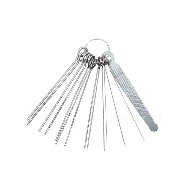 セット内容 13本の丸ヤスリと1本の平ヤスリが含まれています。 多種サイズの研磨ヤスリ 0.4 mmから1.6 mmまで、13種類のさまざまなサイズのヤスリが揃っています。研磨長は25 mmです、研磨作業に十分な長さです。 高品質な材質 高...