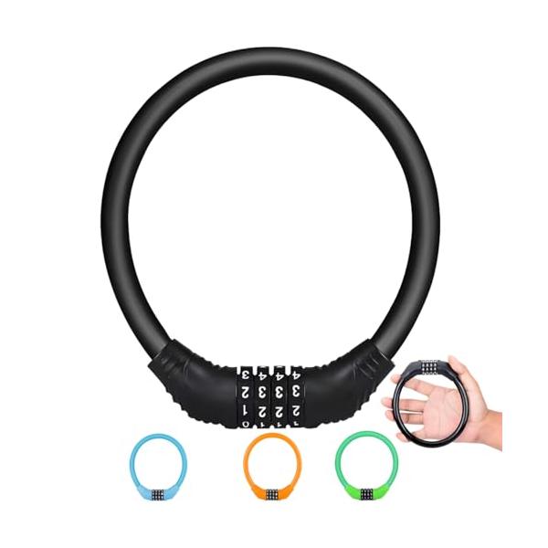 * 製品仕様 4桁ダイヤル式のワイヤーロック。長さ：400mm ワイヤー直径：Φ10.04mm。重量：約100g* 高品質素材 自転車ロックは高品質素材を採用し、雨や水耐性が強く、錆びにくいです。また、変形しにくく、耐久性があり、しっかりと...