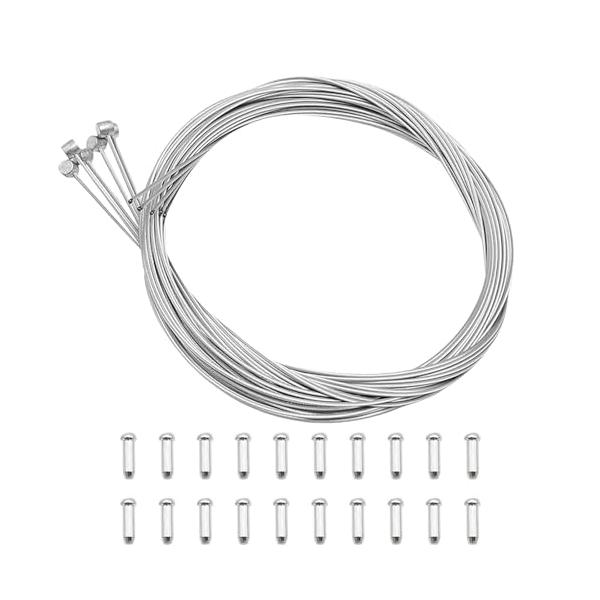 パッケージ ブレーキインナーケーブル6本*エンドキャップ20個。 サイズ 長さ1.7m。 素材 高品質のスチール製で、防錆性、耐摩耗性、頑丈で耐久性があります。 取り付け簡単 自転車ブレーキケーブルは十分な長さがあり、自転車に合わせてカット...