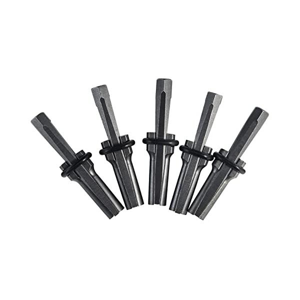 KOSIEJINN ストーンスプリッター 楔 ストーンオープナー 石を割る道具 薪割り 石割り 5点セット 石工のノミ コンクリート 岩石分割機ハンドツール 手用具 14ｍmDIY・工具・ガーデン/ガーデン/農業・園芸用機器/薪割り機