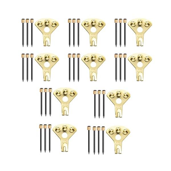 製品仕様 10個 絵画フック、31個 釘、収納ボックス付き。 絵画用フック 最大耐荷重45kgまで対応、ニーズに合わせて様々なサイズのオブジェクトをサポートします。 サイズ 壁掛けフックのサイズ：フック40*35mm；釘40mm*4mｍ。 ...