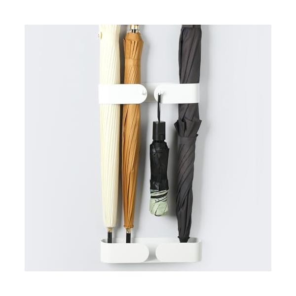 傘が倒れない仕切り付き:真ん中にある仕切りで傘が支えられるので収納する本数が減っても傘が斜めに倒れにくく安心です。折り畳み傘の収納もOK:フック付きので、折り?み傘もしっかり収納できます。利用シーンが多い：収納する傘がそれほど多くない場合は...