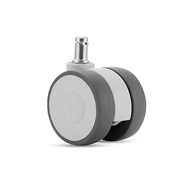 *素材*ゴムとウレタンを採用し、軽量且つ頑丈で動きもスムーズなので、床に傷付きにくいです。*取り付け簡単：*差込式キャスターで簡単に取り付けできます。直径11mmの差込穴の椅子に対応でき、すでにキャスターをご使用の場合でも取替えが可能です。...