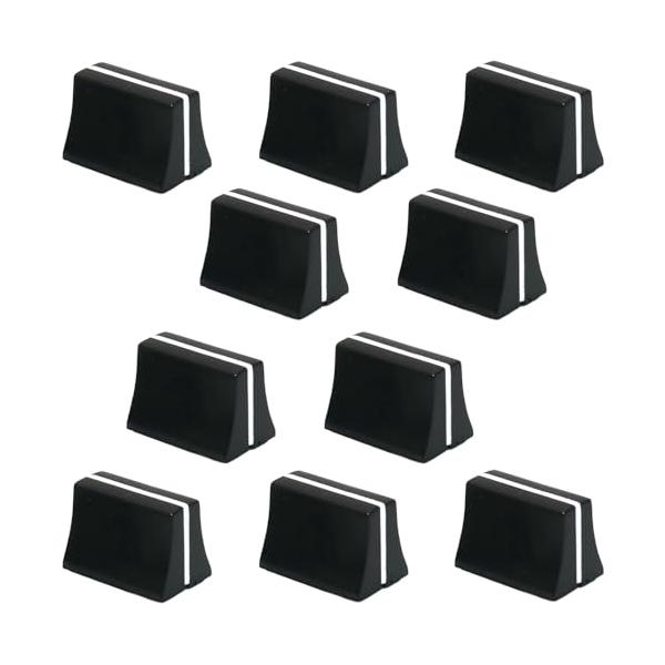1.セット内容：調音台プッシュキーキャップ10個入り、サイズ：20 mm*10 mm*13 mm、色：黒。2.良質なプラスチック材料で作られており、丈夫で耐久性があり、壊れにくく、長時間使用することができます。3.音量やトーンなどの電気的性...