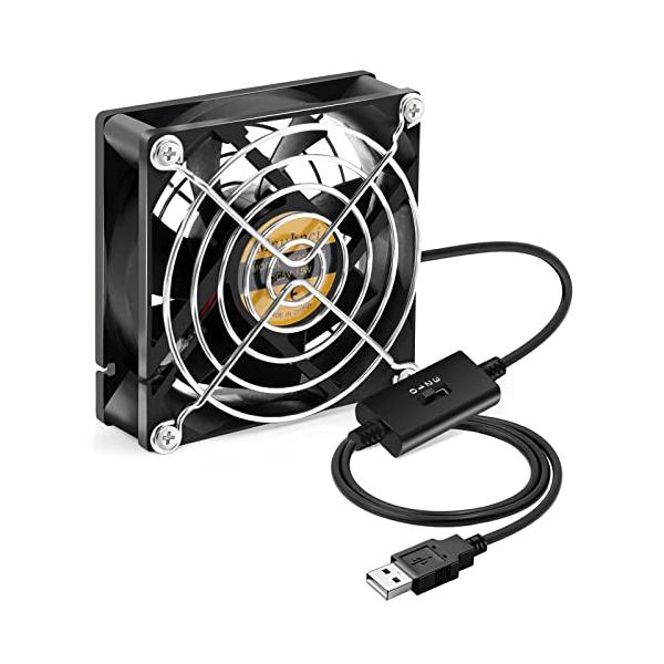 外付けHDD/SSD、WIFIルーター、PS4ゲーム機など様々な電子機械を冷却するために設計された冷却ファンです。5v、usbプラグ給電、場所を選ばずに簡単に設置できます。スピードコントローラーが搭載され、強/中/弱三段階調整できるため、ご...
