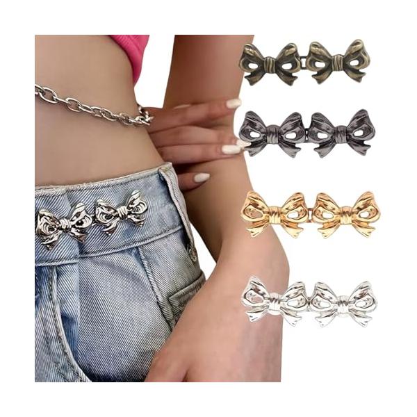 サイズ：2つの留め具を合わせると約5.5センチです。使いやすさ：丈夫で耐久性があり、取り外し可能で繰り返し使用できます。女性だけでなく、ティーンエイジャーにも適しています。取り付け方法：2つの留め具リベットをズボンのウエスト部分に固定し、2...