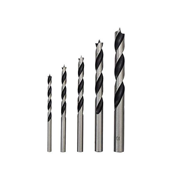 木材・合板・コンパネ・樹脂などの穴あけに材質:ハイカーボン鋼刃先径:4/5/6/8/10 mm対応工具:ボール盤、電動ドリルDIY・工具・ガーデン/電動工具・エア工具/電動工具パーツ・アクセサリ/ドリルアクセサリ/穴あけ/先三角木工用ドリルビット