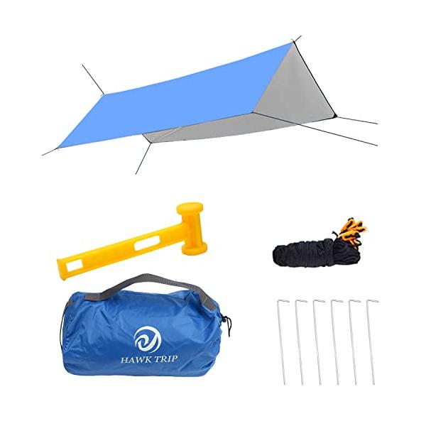 * 製品仕様 「サーズ」：300cｍ＊300cｍ　* 防水仕様 防水オックスフォードの生地を採用して、高耐水の効果があります。タープ本体の縫い目もしっかりと縫製されており、結構な雨でも対応できるので心配がありません。* 遮光遮熱 ぎんコーテ...