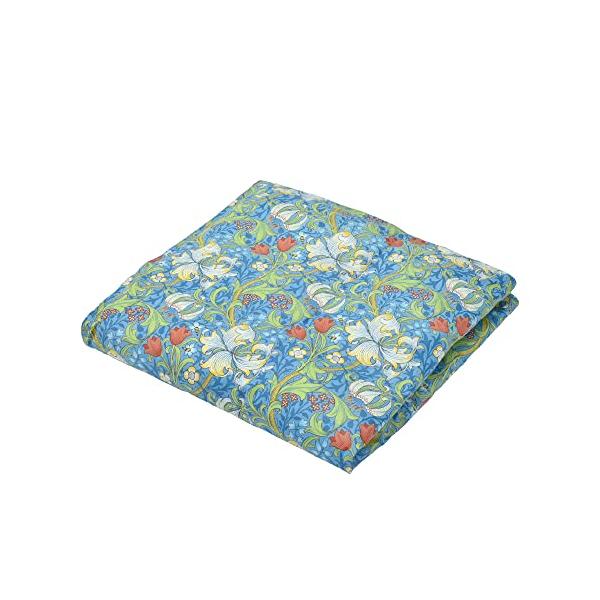 サイズ:150X100cmふとんがわ:ポリエステル80% 綿20% 詰めもの:ホワイトダックダウン50% フェザー50% 0.1kg生産国:日本美しい草木や、魅惑の花々。イギリスの自然の風景をデザインに切り抜いた「モリス ギャラリー」のダウ...