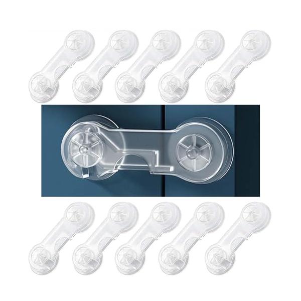 商品情報 この製品セットには、10 個の安全ロックが含まれています。サイズ：10*3.8cm、色: 透明。 赤ちゃん安全対策 赤ちゃんやこどものいたずら防止、安全対策に利用できます。いたずらや誤飲防止に大活躍のストッパーです 何でも開けたく...