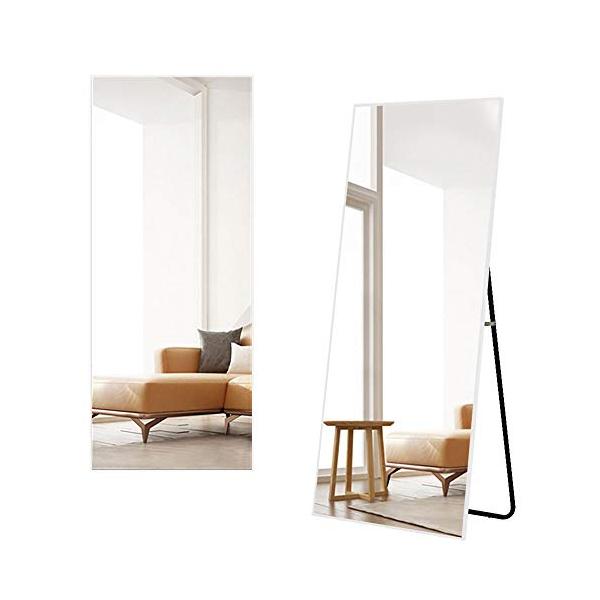 全身がしっかり映す大き目サイズ! 幅50cm 高さ160cm 本体重量:11.1kg。原産国:中国梱包サイズ:169.0 x 59.0 x 9.0 cm素材:アルミニウムホーム＆キッチン:インテリア:ミラー・鏡:姿見鏡