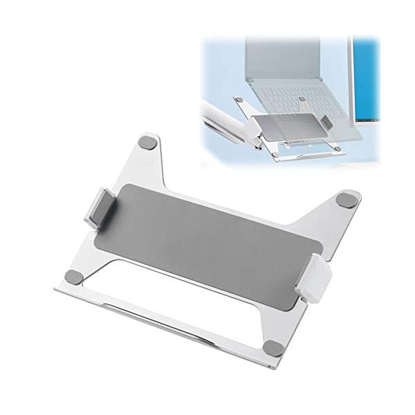 モニターアームと組み合わせて使用 お手持ちのモニターアームに取り付けて、ノートパソコン・モバイルモニター・タブレットなどが設置できる台です。 ※ご注意※モニターアームは別売りです。ホルダーのみの販売です。  熱伝導に優れたアルミ製 使いやす...