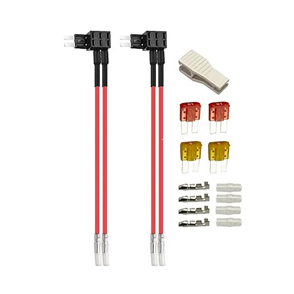 プレミアム素材: 16AWG リード線は高品質の ABS と銅線で作られています。適用可能なヒューズ: マイクロ 2 ブレード ヒューズで、各スロットあたり最大 20 AMP (基本的には 15 AMP 未満) まで対応します。パッケージ内...