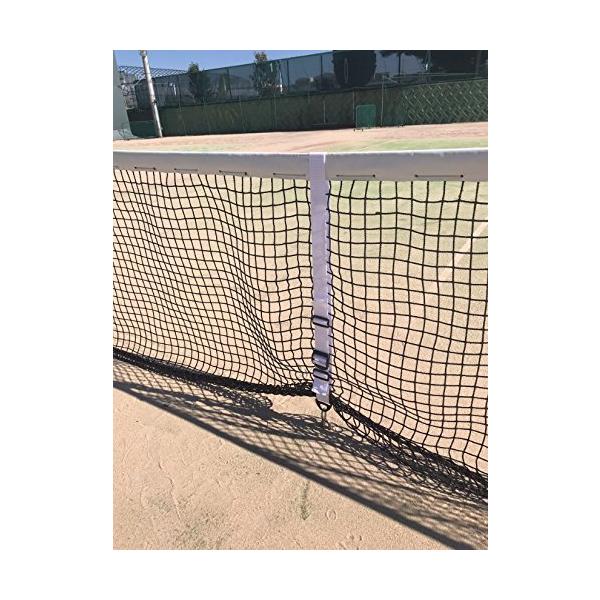 1.8mm厚ポリエステル繊維製ABS樹脂製のレバー式バックル使用で取付取り外しが簡単ステンレス製の大型フックを採用し、太いコート面の金具にも対応スポーツ＆アウトドア:硬式テニス:ネット・ゲージ