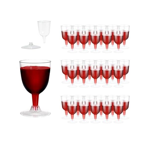 高品質の厚手のプラスチック  この赤ワインゴブレットは高品質の厚手のプラスチックで作られ、質感を損なうことなくシンプルで、耐久性が高く、繰り返し使用でき、メンテナンスも簡単です。 温水、中性洗剤、非研磨スポンジを使用して手洗いしてください。...