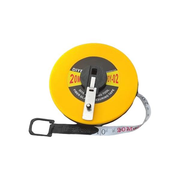 セット内容 メジャー 巻き尺1個セット、サイズ：約20M。 寸法は人工測定で誤差がある場合がありますのでご了承ください。  上質な素材 高品質のABSとガラス繊維を使用しており、耐久性が優れています。磨耗に強く、ある程度の柔軟性があり、長期...