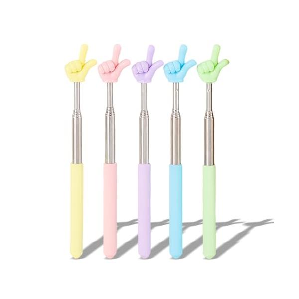 商品仕様 指示棒5本セット。ランダムカラー。伸縮性デザインで長さは21*68.5cmの間で自由に調整でき。 高品質素材 高品質ステンレス製伸縮棒。トップフィンガーはプラスチック製で、変形しにくく、折れにくい。滑り止めと防水、持ちやすいです、...