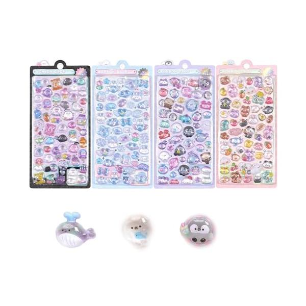 豊富なデザインで選び放題 4枚セットのぷくぷくシールに数十種類の異なるパターンが収録。手帳デコから褒めシールまで、あらゆるシーンで活躍します。 立体感のある透明デザイン 高品質エポキシ樹脂製の透明水滴型シール。独特の立体感と透明感で、貼るだ...