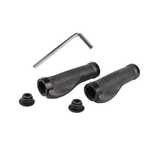 1.取り付けが簡単：付属の六角レンチでボルトを締め付けるだけで取り付けが完了します。ボルト固定設計で、女性でも簡単に交換ができ、専門的なツールやスキルは必要ありません。 互換性が広い：外径約20-22 mm、内径約22 mmの自転車ハンドル...