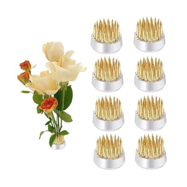 「商品仕様」：素材：銅、台座の直径*2.3ｍm、ピンの直径*1.1mm、ピンの高*11mm、各剣山には37本のピンが付属しています「高品質な素材」：鉛錫のベースと鋳造銅のピンで作られており、丈夫で耐久性があるだけでなく、錆びたり損傷すること...