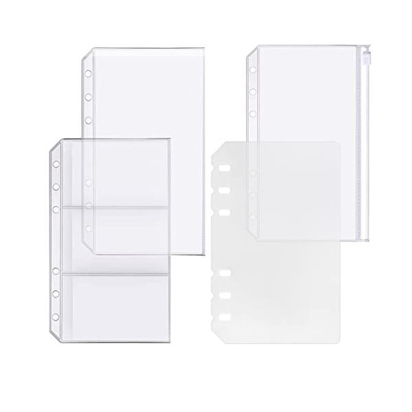 素材: PVC製、品質と防水素材で破れにくく、水やほこりからアイテムを守ることができます。ソフトな手触りで、耐久性に優れています。長期間使用できます。簡単に区別できるアイテム: 半透明デザインの6穴パンチファイルバッグ。バッグの中のアイテム...