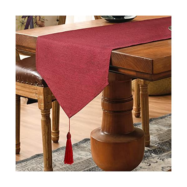 「基本情報」素材：100%ポリエステル 。 表面撥水加工 サイズ：約180x35cm。「滑り止め」テーブルランナーは触ると柔らかいです。食器を上に置いて、テーブルを火傷しないように保護しながら食器の滑りを防止します。「撥水加工」カバーは防水...