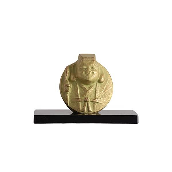 シリーズ：縁起置物(三枝惣太郎)本体サイズ/敷台含まず　寿老人(約：高さ7*幅6.5*奥行5.5cm 重さ265g　敷き台：高さ1*幅12*奥行9cm材質：アルミ製　敷台/立て札*ポリカーボネイト製 三枝惣太郎 原型  高岡銅器/日本製*製...