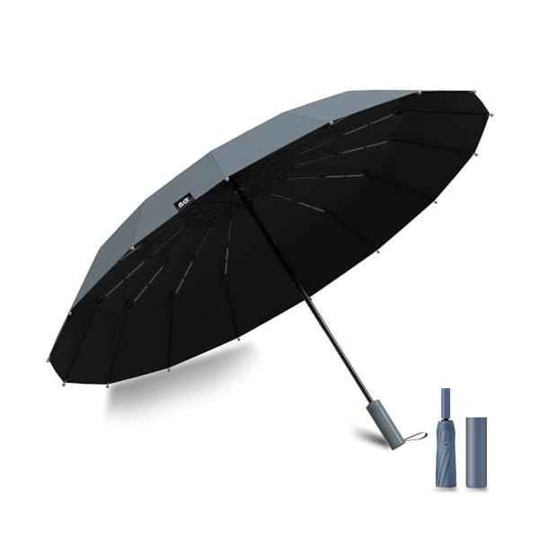 自動開閉機能: ワンタッチで傘を簡単に開閉できます。 頑丈な16本骨: 強風にも耐え、安心して使用できます。 超撥水・豪雨対応: 雨粒を弾き、雨に強い傘です。 UVカット・遮光・遮熱: 紫外線から保護し、暑さからも守ってくれます。 携帯便利...
