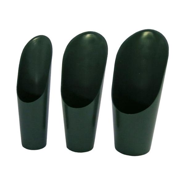 植替え用プラスチック製土入れ(土すくい) 3個組この土入れは形状を工夫し容器が厚い分、接地面が広く用土がすくいやすくなっています。大・中・小の3点セットです。 鉢の大きさに合わせて使い分けてください。材質:ポリプロピレンサイズ:大/径約75...