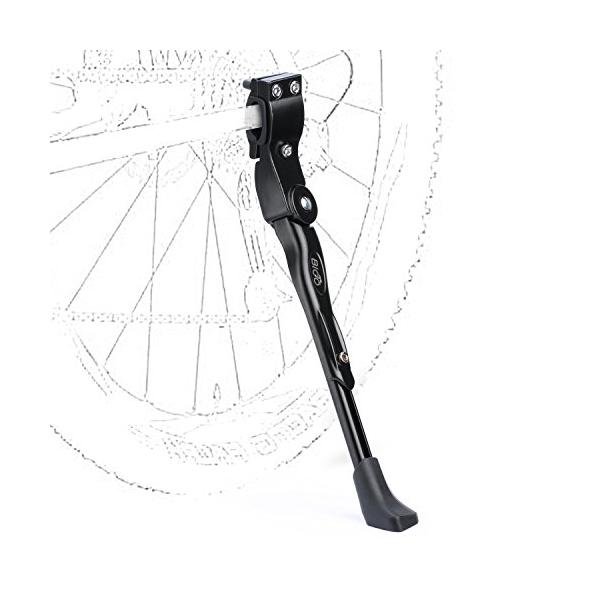 このキックスタンドはフレーム断面が楕円形の自転車を支持します。ご注意ください   34.5*40cm伸縮式、重さ約320gのキックスタンド。22*27インチの自転車に対応可能のアルミ合金製サイドスタンド。ロード、クロス、マウンテンバイクなど...