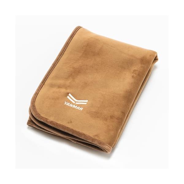 光沢感のあるなめらかな質感のヤンマーオリジナルブランケットおしゃれでかわいい軽いブランケットで、ひざ掛けとしておすすめ中国製ホーム＆キッチン/寝具/ひざ掛け・ハーフケット