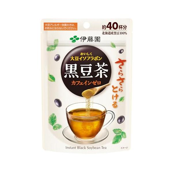 内容量:32g容器:チャック付き袋原材料:黒大豆(北海道)、デキストリン、大豆胚芽／ビタミンC栄養成分 1杯(0.8g)当たり :エネルギー：3kcal、たんぱく質：0.04g、脂質：0.004g、炭水化物：0.7g、食塩相当量：0.006...