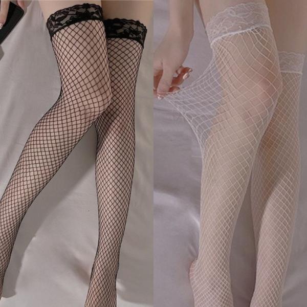 セクシー ストッキング レース 網ストッキング 網タイツ タイツ ガーターストッキング ソックス 靴下 花柄 レディース せくシ ランジェリー ブラック ホワイト