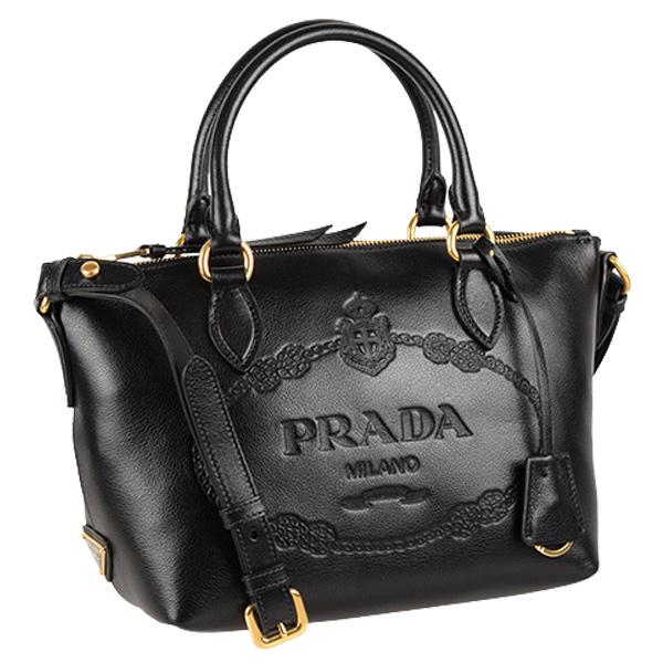 プラダ ハンドバッグ　1BA111 PRADA ショルダーバッグ ブラック PRADA 2WAYハンドバッグ ショルダーバッグ 斜め掛け 肩掛け 1BA111