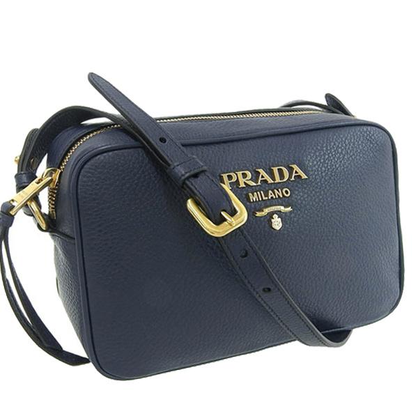 PRADA ネイビー レザー ショルダーバッグ PRADA（プラダ） ハンドバッグ ショルダーバッグ レザー ネイビー