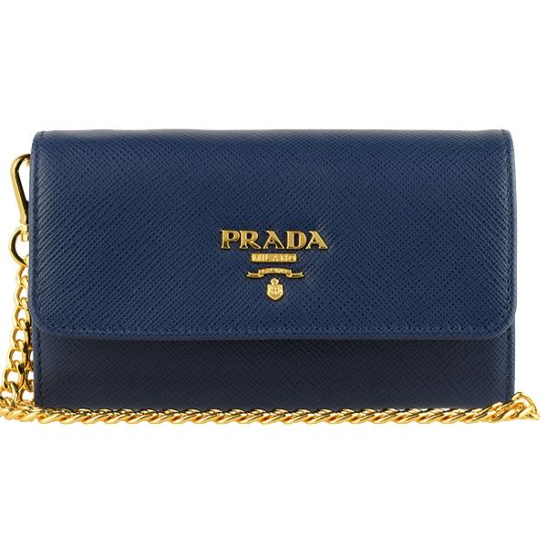 プラダ PRADA カードケース ミニ財布 チェーン アウトレット 