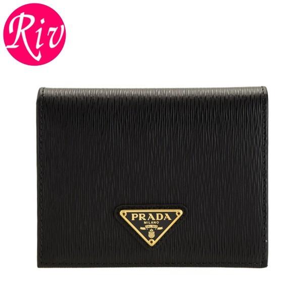 PRADA プラダ 財布 折財布 二つ折り アウトレット 1mv204vimotr-nero