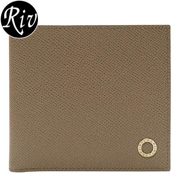 BVLGARI（ブルガリ） 財布 二つ折り財布 メンズ ストーングレー レザー