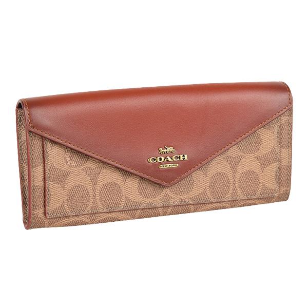 COACH（コーチ） 財布 長財布 二つ折り シグネチャー アウトレット