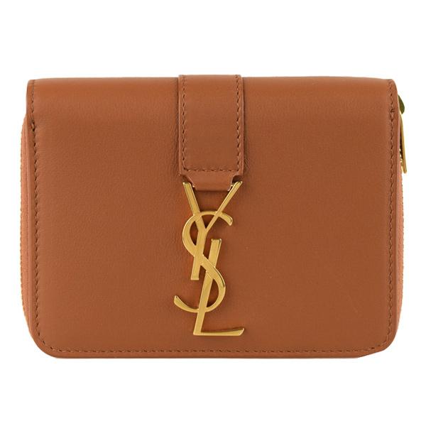 YSL イブサンローラン　ブラウン 二つ折り財布 Yves Saint Laurent（イヴ・サンローラン） サンローラン パリ SAINT