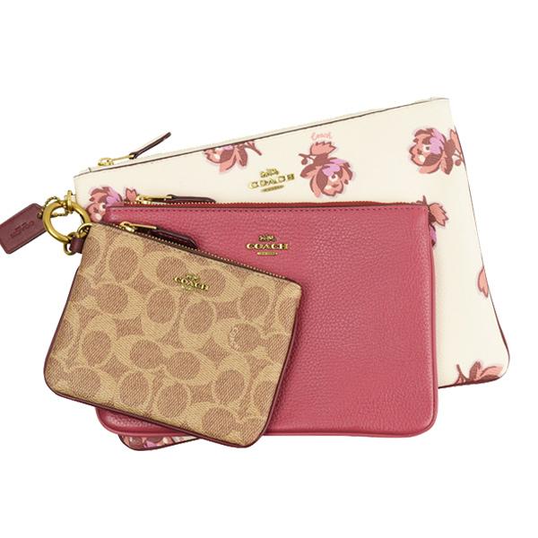 COACH コーチ リストレット ポーチ 3点セット シグネチャー 花柄 