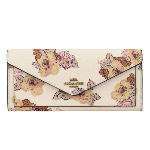 COACH（コーチ） 財布 長財布 二つ折り 花柄 アウトレット 89618