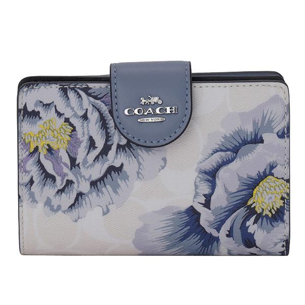 COACH（コーチ） 財布 折財布 二つ折り 花柄 アウトレット c3453