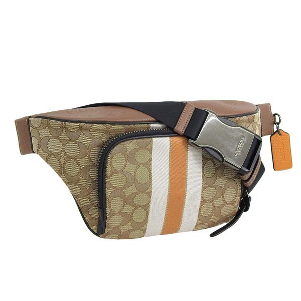 COACH（コーチ） ボディバッグ バッグ キャンバス レザー カーキ