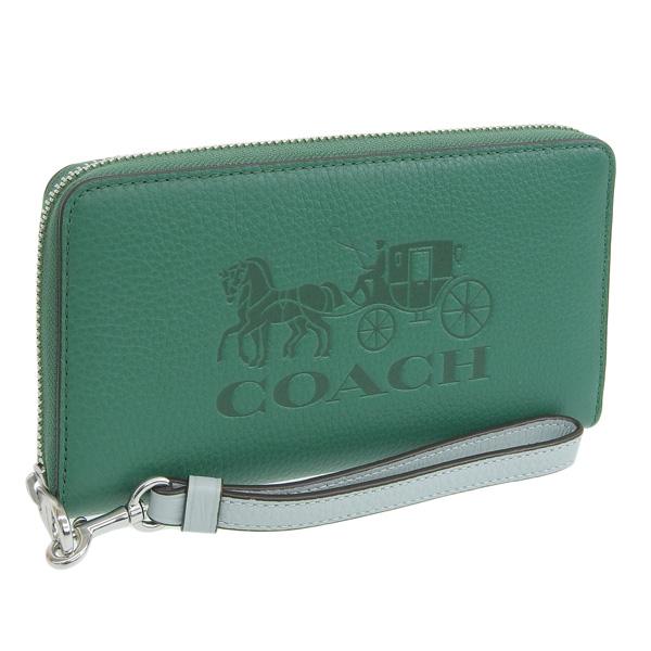 【未使用】COACH コーチ C5889 ラウンド 長財布 グリーン COACH（コーチ） 財布 長財布 レディース アウトレット ラウンド